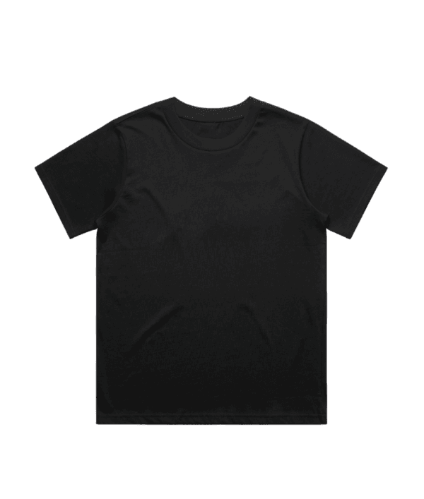 Women's Black Crew Neck T-Shirt - Image 2